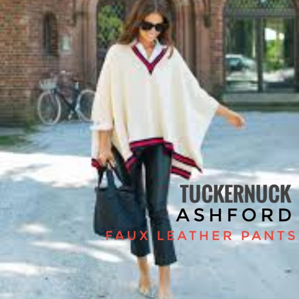 TUCKERNUCK FAUX LEATHER VEGAN LEATHER CROP PANTS